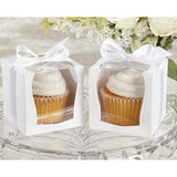 Maxbell 24 Pieces Kraft Paper Cake Cupcake Box Bakery Wedding Favor White and Brown