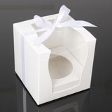 Maxbell 24 Pieces Kraft Paper Cake Cupcake Box Bakery Wedding Favor White and Brown
