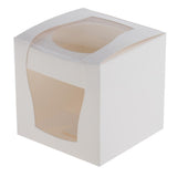 Maxbell 24 Pieces Kraft Paper Cake Cupcake Box Bakery Wedding Favor White and Brown