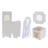 Maxbell 24 Pieces Kraft Paper Cake Cupcake Box Bakery Wedding Favor White and Brown