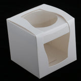 Maxbell 24 Pieces Kraft Paper Cake Cupcake Box Bakery Wedding Favor White and Brown