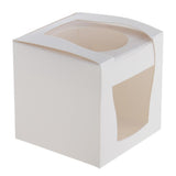 Maxbell 24 Pieces Kraft Paper Cake Cupcake Box Bakery Wedding Favor White and Brown