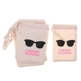 Maxbell 10x Hen Party Hangover Kit Bags I Regret Nothing Sunglasses Muslin Bags Kit - Aladdin Shoppers