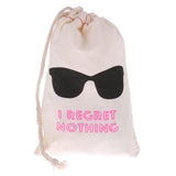 Maxbell 10x Hen Party Hangover Kit Bags I Regret Nothing Sunglasses Muslin Bags Kit - Aladdin Shoppers