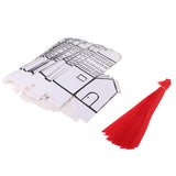 Maxbell Pack of 50pcs Creative White Black House Shape Wedding Favor Box Wedding Birthday Ribbon DIY Candy Boxes - Aladdin Shoppers