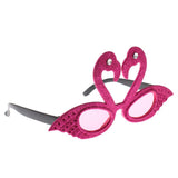 Maxbell 5pieces Hawaiian Tropical Glitter Flamingo Party Glasses Fancy Dress Up