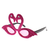 Maxbell 5pieces Hawaiian Tropical Glitter Flamingo Party Glasses Fancy Dress Up