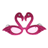 Maxbell 5pieces Hawaiian Tropical Glitter Flamingo Party Glasses Fancy Dress Up