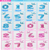 Numbers 6 and 8 Crown Balloons Column Set Happy Birthday Arch Garland Pink