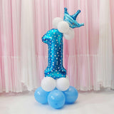 Maxbell Crown Balloons Column Set Latex Foil Balloon 18th Birthday Party Decoration