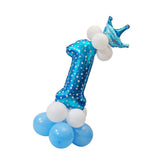 Maxbell Crown Balloons Column Set Latex Foil Balloon 18th Birthday Party Decoration