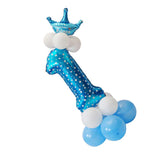 Maxbell Crown Balloons Column Set Latex Foil Balloon 18th Birthday Party Decoration