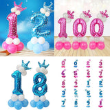 Maxbell Crown Balloons Column Set Latex Foil Balloon 18th Birthday Party Decoration