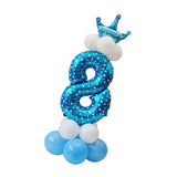 Maxbell Crown Balloons Column Set Latex Foil Balloon 18th Birthday Party Decoration