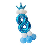 Maxbell Crown Balloons Column Set Latex Foil Balloon 18th Birthday Party Decoration