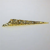 Maxbell Vintage Chinese Ancient Queen Women Hollow out Punk Antique Gold Claw Fingernail Ring Fancy Dress Props 12 cm - Aladdin Shoppers