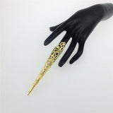 Maxbell Vintage Chinese Ancient Queen Women Hollow out Punk Antique Gold Claw Fingernail Ring Fancy Dress Props 12 cm - Aladdin Shoppers