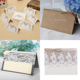 Maxbell 25 Vintage White Blank Place Name Card Wedding Table Cards Supplies - Aladdin Shoppers