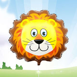 Maxbell 12 Pieces Lovely Zoo Animal Face Foil Balloon Kids Toy Birthday Party Decor