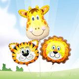 Maxbell 12 Pieces Lovely Zoo Animal Face Foil Balloon Kids Toy Birthday Party Decor