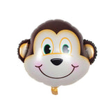 Maxbell 12 Pieces Lovely Zoo Animal Face Foil Balloon Kids Toy Birthday Party Decor