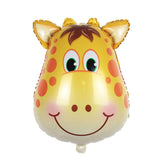 Maxbell 12 Pieces Lovely Zoo Animal Face Foil Balloon Kids Toy Birthday Party Decor
