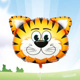Maxbell 12 Pieces Lovely Zoo Animal Face Foil Balloon Kids Toy Birthday Party Decor