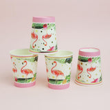 Maxbell 30pcs Tropical Flamingo Paper Disposable Cups Birthday Party Tableware Decor
