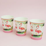 Maxbell 30pcs Tropical Flamingo Paper Disposable Cups Birthday Party Tableware Decor