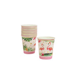 Maxbell 30pcs Tropical Flamingo Paper Disposable Cups Birthday Party Tableware Decor