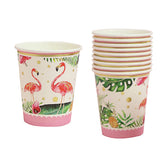 Maxbell 30pcs Tropical Flamingo Paper Disposable Cups Birthday Party Tableware Decor