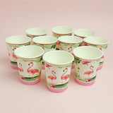 Maxbell 30pcs Tropical Flamingo Paper Disposable Cups Birthday Party Tableware Decor