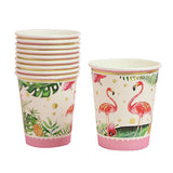 Maxbell 30pcs Tropical Flamingo Paper Disposable Cups Birthday Party Tableware Decor