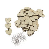Maxbell 100pcs Plain Blank Solid Round Wooden Chips Circles Discs Board Tag Craft