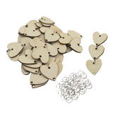 Maxbell 100pcs Plain Blank Solid Round Wooden Chips Circles Discs Board Tag Craft
