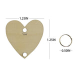 Maxbell 100pcs Plain Blank Solid Round Wooden Chips Circles Discs Board Tag Craft