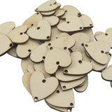 Maxbell 100pcs Plain Blank Solid Round Wooden Chips Circles Discs Board Tag Craft