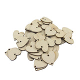 Maxbell 100pcs Plain Blank Solid Round Wooden Chips Circles Discs Board Tag Craft