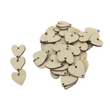 Maxbell 100pcs Plain Blank Solid Round Wooden Chips Circles Discs Board Tag Craft
