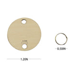 Maxbell 100pcs Plain Blank Solid Round Wooden Chips Circles Discs Board Tag Craft