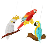Maxbell 6 Pieces Rainbow Hanging Room Parrots Decor Kids Tropical Party Wall Bird