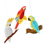 Maxbell 6 Pieces Rainbow Hanging Room Parrots Decor Kids Tropical Party Wall Bird