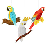 Maxbell 6 Pieces Rainbow Hanging Room Parrots Decor Kids Tropical Party Wall Bird
