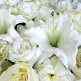 Maxbell 2pcs Artificial Rose Peony Lily Flower Wall Panels Wedding Venue Decor