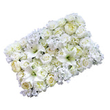Maxbell 2pcs Artificial Rose Peony Lily Flower Wall Panels Wedding Venue Decor