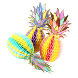 Maxbell 9pcs Set Multicolor Paper Pineapple Honeycomb Ball Table Centerpiece Decor