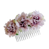 Maxbell 2 Pieces Carnation Flower Comb Clip Stylish Hair Pins Wedding Accessories