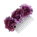 Maxbell 2 Pieces Carnation Flower Comb Clip Stylish Hair Pins Wedding Accessories