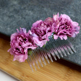 Maxbell 2 Pieces Carnation Flower Comb Clip Stylish Hair Pins Wedding Accessories