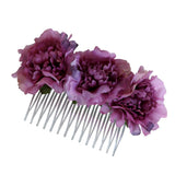 Maxbell 2 Pieces Carnation Flower Comb Clip Stylish Hair Pins Wedding Accessories